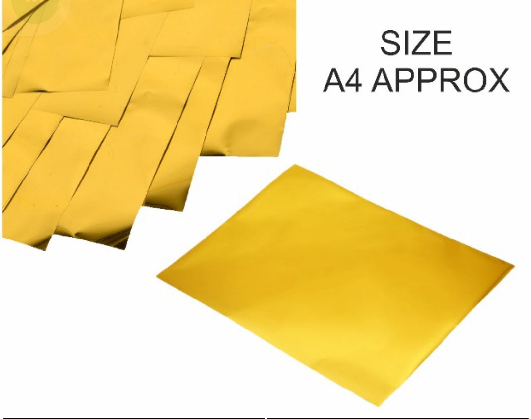 Gold Metallic UV Transfer Foil(10 sheet in pack)